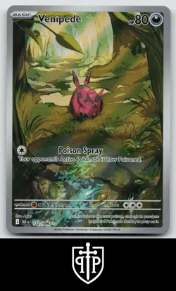 Pokemon - Venipede 132/086 Black Bolt - Holo Illustration Rare - NM - Image 1