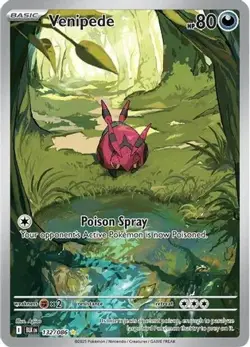 Pokemon - Venipede 132/086 Black Bolt - Holo Illustration Rare - NM - Image 4