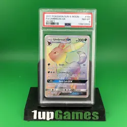 2017 Pokemon Sun & Moon PSA 8 Umbreon GX Hyper Secret Rare Full Art Holo #154 - Image 1