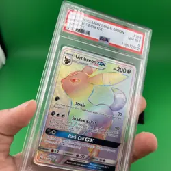 2017 Pokemon Sun & Moon PSA 8 Umbreon GX Hyper Secret Rare Full Art Holo #154 - Image 5