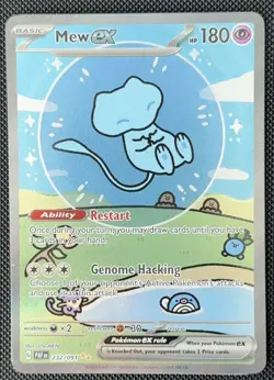 POKEMON BUBBLE MEW EX #232 PALDEAN FATES Special Illustration Rare Holo SIR NM+ - Image 1