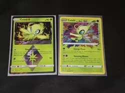(2×) Pokemon Lost Thunder Celebi Prism Star 19/214 + Vivid Voltage Amazing 009 - Image 2