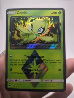 Celebi Prism Star 19/214 Sun Moon Lost Thunder Prism Rare Holo Pokemon TCG - Image 1