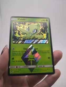 Celebi Prism Star 19/214 Sun Moon Lost Thunder Prism Rare Holo Pokemon TCG - Image 2