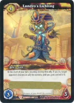 WOW World of Warcraft TCG Unscratched Loot Card Landro's Lichling WOW PET - Image 1