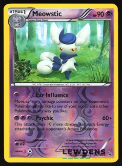 Meowstic - 43/106 - Rare Reverse Holo - Flashfire - Pokemon Card - Image 1