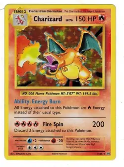CHARIZARD ULTRA RARE HOLO 2016 XY EVOLUTIONS Pokemon Card 11/108 LP - Image 1