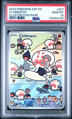 PSA 10 Clobbopus 207/191 Surging Sparks SSP EN Full Art Pokemon Card - Image 1