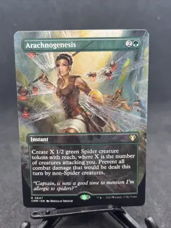 Arachnogenesis Borderless NM/M Magic the Gathering Commander Masters MTG - Image 1