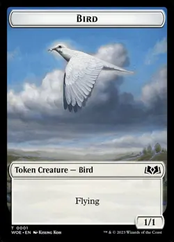 4x Bird Token - NM - Wilds of Eldraine - SPARROW MAGIC mtg - Image 1