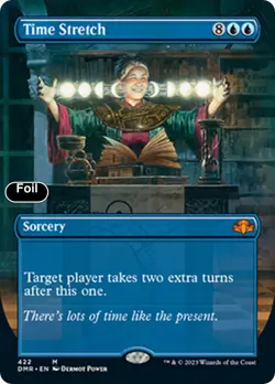 Time Stretch (Borderless) [Dominaria Remastered] NM Foil - Magic - Image 1
