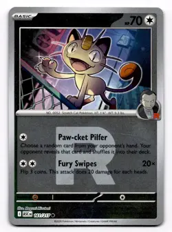 Team Rocket's Meowth (Team Rocket) 161/217 Holo Ascended Heroes NM - Image 1