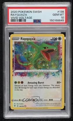 Amazing Rare - Rayquaza Pokemon Sword & Shield Vivid Voltage #138 - Image 1
