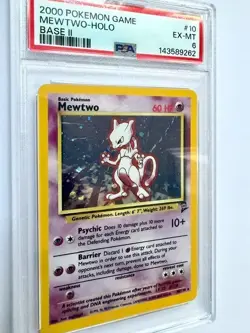 2000 Pokemon Base Set 2 Mewtwo Holo #10 PSA 6 EX-MT WOTC - Image 4