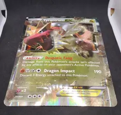 Jumbo Pokemon TCG Tyrantrum-EX XY Black Star Promos XY70 Holo Promo - Image 1