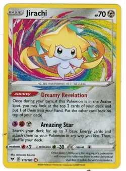 Jirachi 119/185 Pokemon Vivid Voltage Amazing Rare Holofoil Rare Holo - Image 1
