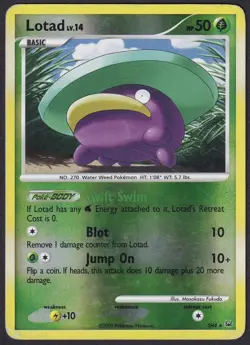 Pokemon Lotad SH4 Reverse Holo Platinum - Image 1
