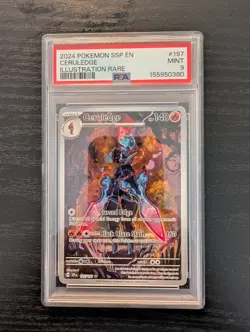 Pokemon Ceruledge Holo 197/191 Sv08: Surging Sparks Illustration Rare PSA 9 - Image 1