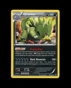 2016 Pokemon FATES COLLIDE TYRANITAR HOLO 56/124 RARE! NM - - Image 1