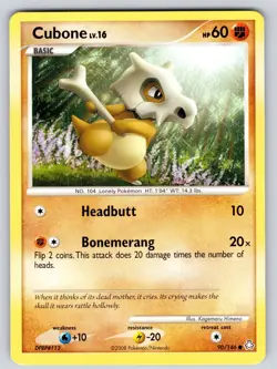 Cubone 90/146 Common Legends Awakened Pokemon Lightly Played - Image 1
