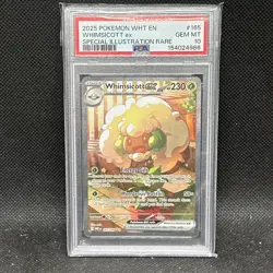 2025 POKEMON WHT EN-WHITE FLARE SPECIAL ILLUSTRATION RARE WHIMSICOTT EX PSA 10 - Image 1
