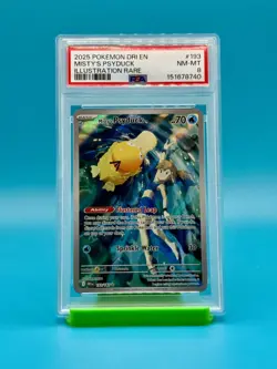 PSA 8 - 2025 Pokemon Destined Rivals Misty's Psyduck IR #193 - Image 1