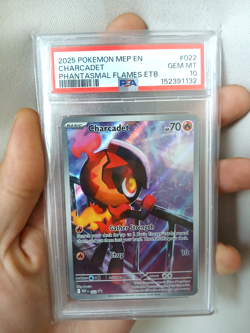 2025 POKEMON MEP EN-ME BLACK STAR PROMO #022 CHARCADET PSA 10 - Image 1