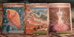 POKEMON TCG Chaos Rising TRAINER ULTRA RARE LOT 3 ice cream tower surfing beach - Image 1