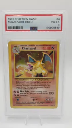 Wizards of the Coast 1999 Pokemon Charizard 4/102 Base Set Holo PSA 4 - Image 1