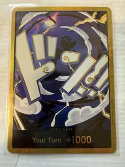 1x DON!! Card (GEAR5 Luffy) (Gold) - Foil NM-Mint OP Premium Booster OP PRB-02 - - Image 1