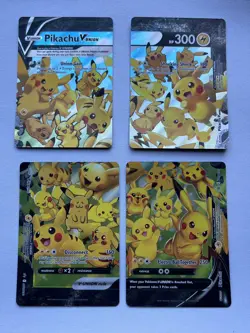 Pikachu V-Union Full Set of 4 - Pokemon SWSH: Sword & Shield Promo Cards Holo - Image 1