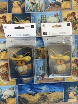Pokemon Center x Van Gogh Museum Eevee Self Portrait With Straw Hat Card Sleeves - Image 1
