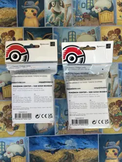 Pokemon Center x Van Gogh Museum Eevee Self Portrait With Straw Hat Card Sleeves - Image 2