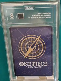 🔥 2022 One Piece Card Game Promo Monkey D. Luffy #P-001 Graded 8 NM MT 💎 📈 - Image 2