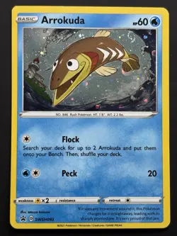 Arrokuda (HD SWIRL) SWSH093 Black Star Promo Cosmos Holo Pokemon Card - NM - Image 1