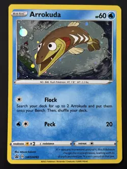 Arrokuda (HD SWIRL) SWSH093 Black Star Promo Cosmos Holo Pokemon Card - NM - Image 2