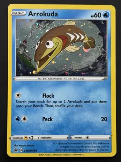 Arrokuda (HD SWIRL) SWSH093 Black Star Promo Cosmos Holo Pokemon Card - NM - Image 4