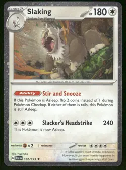 DOUBLE SWIRL 🌀 Slaking 162/193 Cosmos Holo Exclusive Promo Card NM Pokemon - Image 1