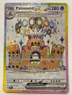 Pokemon TCG Palossand EX Surging Sparks Holo Ultra Rare Card 221/191 - Image 1