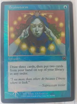 MTG Magic The Gathering-Brainstorm Foil- Mercadian Masques 1993-1999-# 61/350 - Image 1