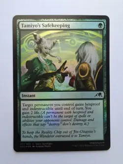 MTG Tamiyo's Safekeeping (NEO) Kamigawa: Neon Dynasty Foil Common 211/302 - Image 1