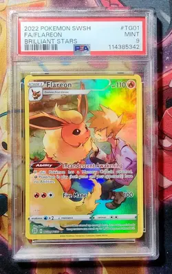 PSA 9 Pokemon TCG Flareon Sword & Shield: Brilliant Stars TG01/TG30 - Image 1