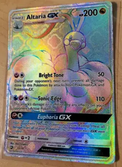 Pokemon TCG Altaria GX Dragon Majesty 72/70 Holo Secret Rare Light Play See Pics - Image 2