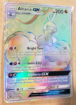 Pokemon TCG Altaria GX Dragon Majesty 72/70 Holo Secret Rare Light Play See Pics - Image 3