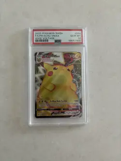 2020 Pokemon SWSH FA/Pikachu VMAX Vivid Voltage #44 - PSA 10 - Image 1