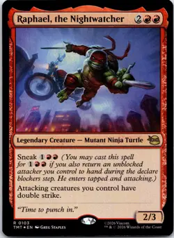 Raphael, the Nightwatcher 0103 Teenage Mutant Ninja Turtles Foil NM - Image 1