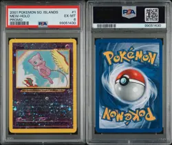 2001 POKEMON SOUTHERN ISLANDS PROMO #1 MEW-HOLO PSA 6 SWIRL - Image 3