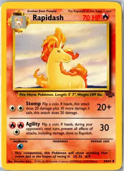 Rapidash Jungle 44/64 1999 Uncommon Lightly Played - Image 1