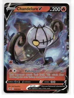 Pokemon TCG Chandelure V Fusion Strike 039/264 Holo Ultra Rare - Image 1