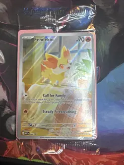 SEALED - Pokemon TCG Fennekin 080 - Black Star PROMO FULL ART Chaos Rising ETB - Image 1